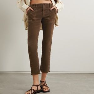 Nili Logan Jenna cropped cotton-blend corduroy slim-leg pants